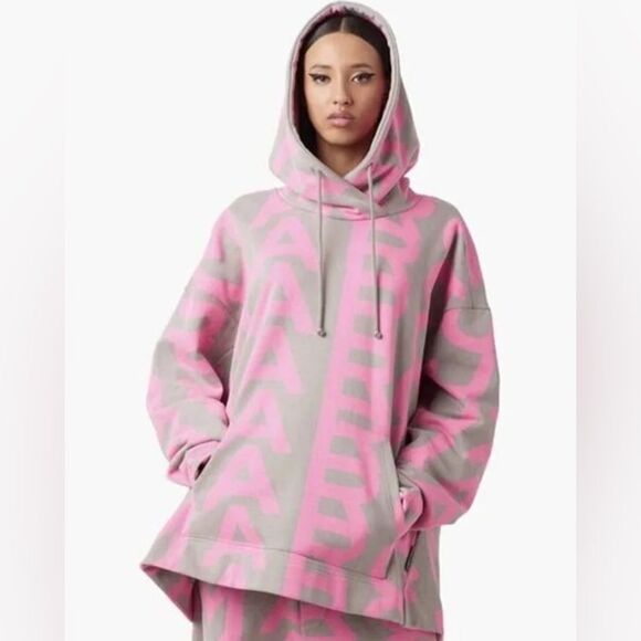Marc Jacobs Monogram Hoodie Pink Taupe - Picture 9 of 9